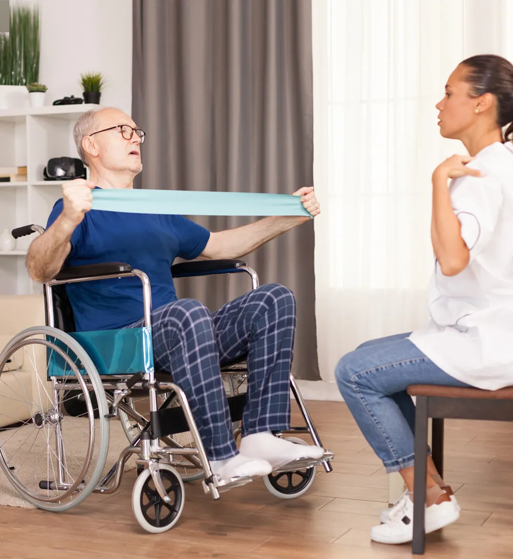 NDIS support worker explaining housing funding options to participant