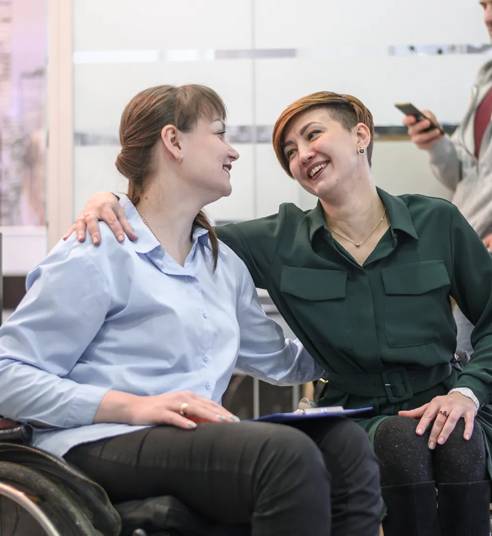 NDIS Support Coordinator meeting with participant to discuss funding arrangements Gold Coast